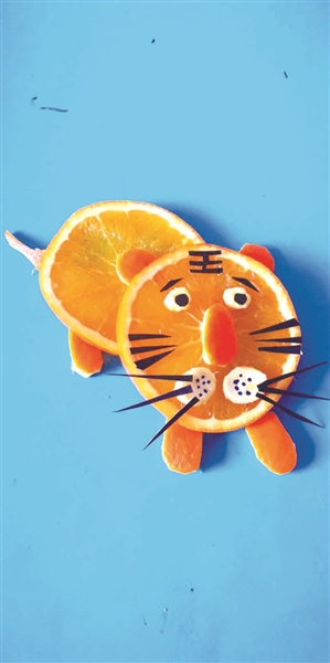 虎虎生威,虎年画虎,不会画虎就用橙子做只老虎吧