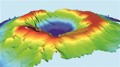 汤加火山口直径图片