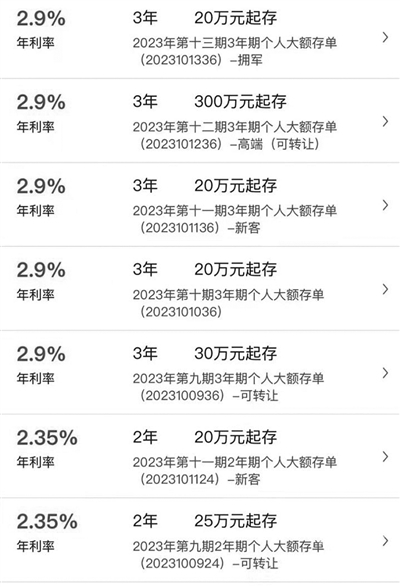 三年期利率3%的大额存单找不到了？